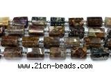 CTB953 15 inches 13*25mm - 14*19mm faceted tube pietersite beads