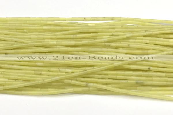 CTB962 15 inches 2*4mm tube olive jade beads