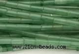 CTB966 15 inches 2*4mm tube green aventurine jade beads