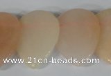 CTD02 Top drilled 22*30mm flat teardrop pink aventurine beads