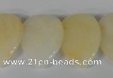 CTD03 Top drilled 22*30mm flat teardrop yellow aventurine beads