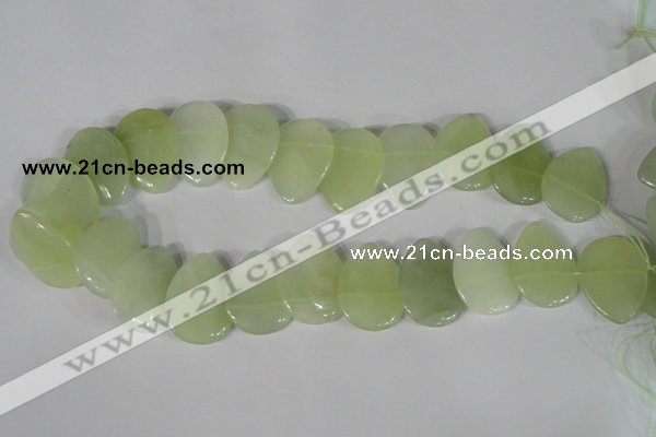 CTD05 Top drilled 22*30mm flat teardrop New jade beads