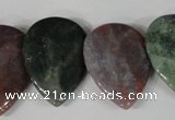 CTD07 Top drilled 22*30mm flat teardrop Indian agate beads