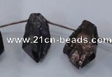 CTD1120 Top drilled 13*18mm - 18*25mm nuggets plated quartz beads