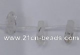 CTD1137 Top drilled 6*15mm - 8*20mm nuggets white crystal beads