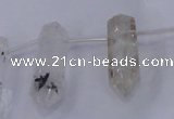 CTD1138 Top drilled 8*20mm - 10*30mm nuggets white crystal beads