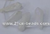 CTD1142 Top drilled 8*25mm - 10*30mm nuggets white crystal beads