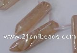 CTD1149 Top drilled 8*20mm - 10*30mm sticks plated quartz beads