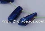 CTD1155 Top drilled 8*20mm - 10*30mm sticks plated quartz beads