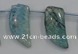 CTD1187 Top drilled 15*30mm - 16*32mm horn plated quartz beads