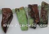 CTD1205 Top drilled 5*20mm - 10*40mm sticks Australia chrysoprase beads