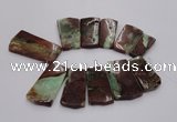 CTD1207 Top drilled 15*30mm - 25*50mm freeform Australia chrysoprase beads