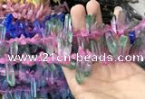 CTD1211 Top drilled 7*25mm - 9*40mm sticks plated quartz beads