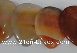 CTD14 Top drilled 22*30mm flat teardrop agate gemstone beads