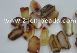 CTD1500 Top drilled 10*20mm - 15*30mm freeform agate slab beads