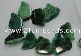 CTD1503 Top drilled 20*40mm - 25*50mm freeform agate slab beads