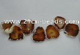 CTD1505 Top drilled 40*50mm - 40*55mm freeform agate slab beads