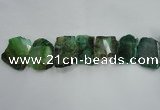 CTD1506 Top drilled 30*40mm - 40*50mm freeform agate slab beads