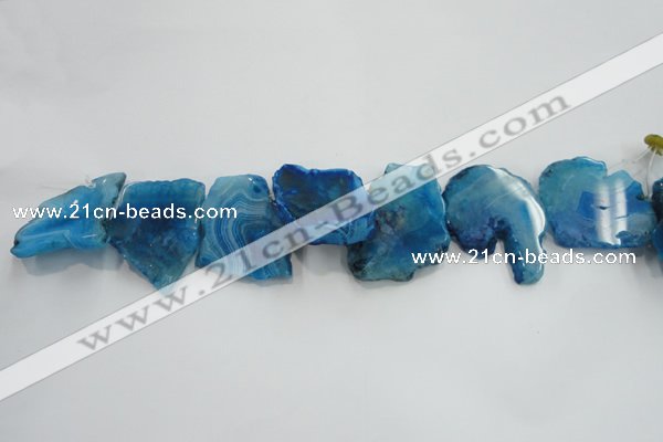 CTD1507 Top drilled 25*40mm - 35*55mm freeform agate slab beads