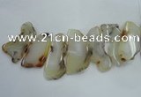 CTD1516 Top drilled 30*50mm - 45*65mm freeform agate slab beads