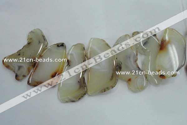 CTD1516 Top drilled 30*50mm - 45*65mm freeform agate slab beads