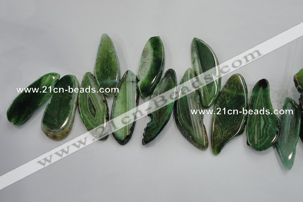 CTD1520 Top drilled 20*45mm - 30*55mm freeform agate slab beads