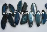 CTD1521 Top drilled 25*50mm - 30*60mm freeform agate slab beads