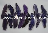 CTD1522 Top drilled 20*65mm - 25*80mm freeform agate slab beads