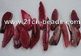 CTD1523 Top drilled 20*55mm - 25*80mm freeform agate slab beads