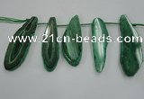 CTD1526 Top drilled 30*65mm - 35*80mm freeform agate slab beads