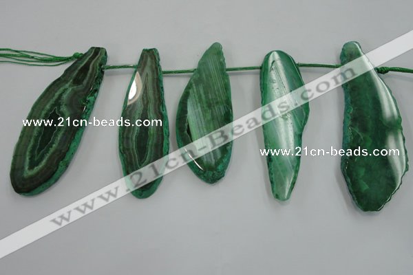 CTD1526 Top drilled 30*65mm - 35*80mm freeform agate slab beads