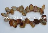 CTD1551 Top drilled 15*20mm - 25*30mm freeform agate slab beads