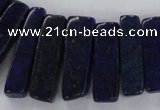 CTD1586 Top drilled 8*20mm - 10*45mm sticks lapis lazuli beads