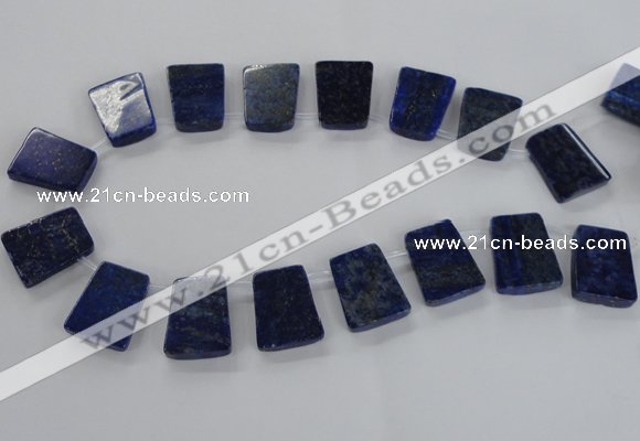 CTD1590 Top drilled 20*25mm trapezoid lapis lazuli gemstone beads