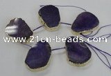 CTD1601 Top drilled 35*40mm - 35*45mm freeform agate beads