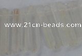 CTD1620 Top drilled 5*25mm - 6*45mm sticks white crystal beads