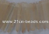 CTD1621 Top drilled 5*25mm - 6*45mm sticks white crystal beads