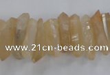 CTD1624 Top drilled 4*15mm - 6*35mm sticks plated quartz beads