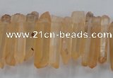 CTD1630 Top drilled 5*20mm - 8*30mm sticks red quartz beads