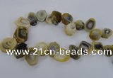 CTD1635 Top drilled 15*20mm - 25*35mm freeform agate beads