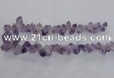 CTD1642 Top drilled 10*20mm - 15*25mm faceted nuggets amethyst beads