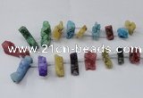 CTD1655 Top drilled 10*20mm - 15*40mm freeform druzy agate beads