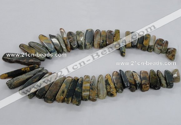 CTD1665 Top drilled 8*25mm - 15*50mm sticks agate gemstone beads