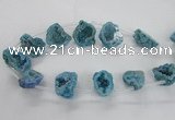 CTD1684 Top drilled 15*25mm - 30*35mm nuggets druzy agate beads