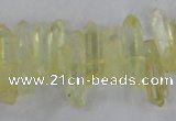 CTD1690 Top drilled 5*15mm - 7*35mm sticks dyed white crystal beads