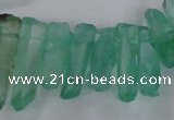 CTD1695 Top drilled 5*15mm - 7*35mm sticks dyed white crystal beads