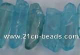 CTD1706 Top drilled 10*15mm - 15*35mm sticks dyed white crystal beads