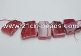 CTD1732 Top drilled 25*35mm - 30*45mm freeform agate slab beads