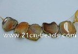 CTD1738 Top drilled 25*35mm - 35*50mm freeform agate slab beads