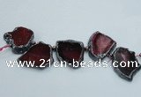 CTD1741 Top drilled 25*35mm - 35*50mm freeform agate slab beads